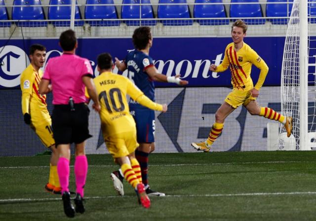 开云在线直播-【西甲】梅西500场助攻德容破门 巴萨1-0客胜韦斯卡